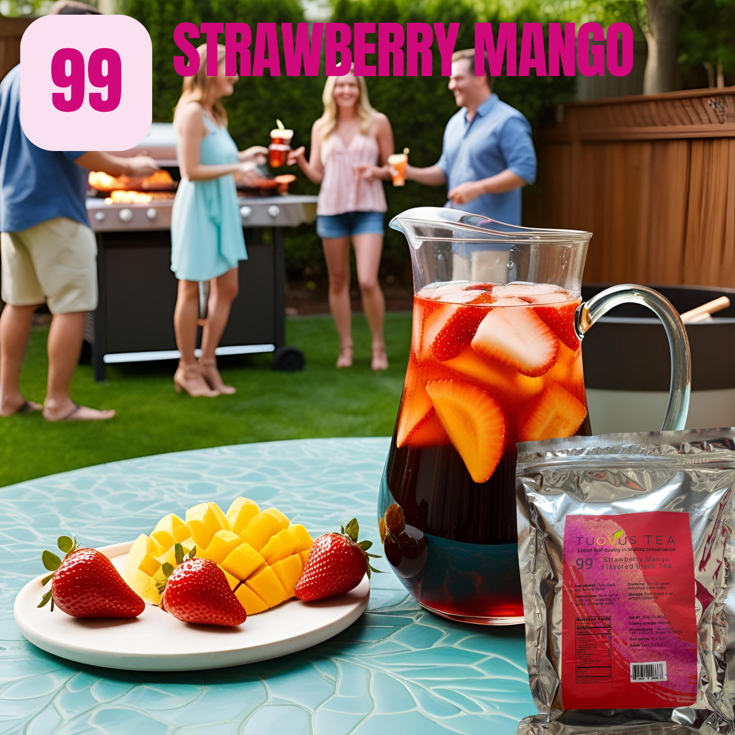 Strawberry Mango Flavored Brew Bags, Nbr 99. 10 Count.