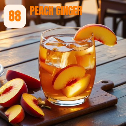 Peach Ginger Flavored Teabags, Nbr 88. 25 Count.